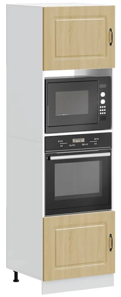 3315034 vidaXL Шкафове за фурна 2 бр Lucca, дъб сонома, инженерно дърво