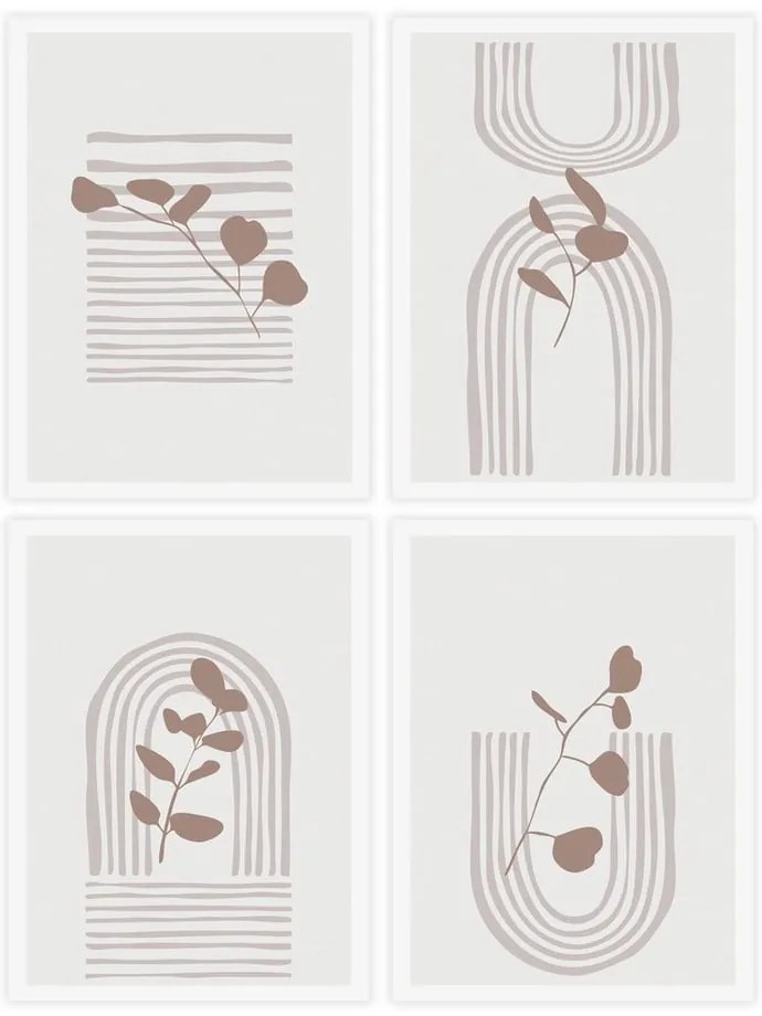 Картини в комплект от 4 бр. 30x40 cm - Casa Selección