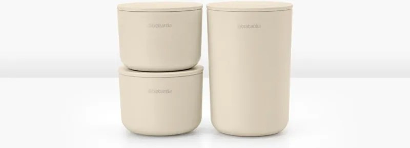 Комплект за съхранение на принадлежности Brabantia ReNew 1006269, 3 части, Меко дъно против пързаляне, Бежов