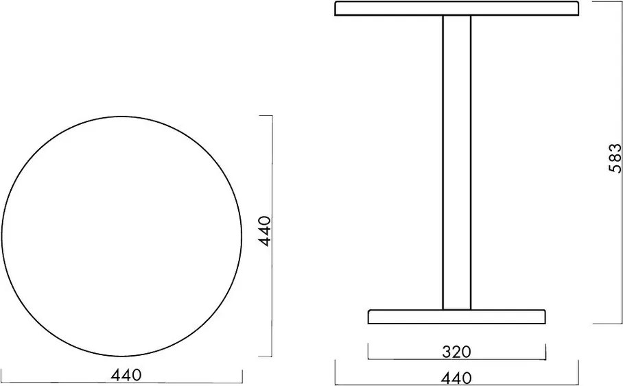 Кръгла странична масичка ø 44 cm Odo – noo.ma