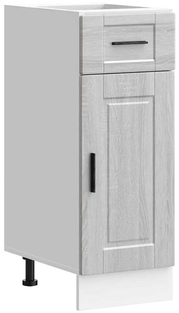 853943 vidaXL Кухненски шкаф Porto, сив сонома, инженерно дърво