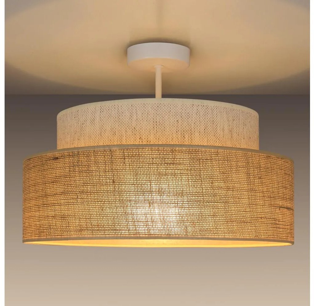 Полилей за повърхностен монтаж BOHO 1xE27/60W/230V Ø 40 см кремав/бежов