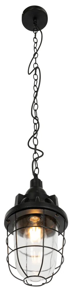 Комплект от 3 индустриални висящи лампи черни - Cabin