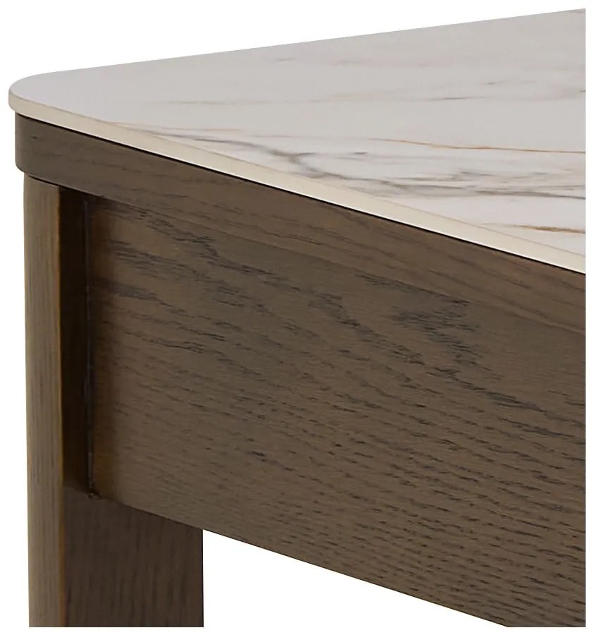 Масичка за кафе с керамичен плот в бежов и тъмнокафяв цвят 70x130 cm Southampton – Actona