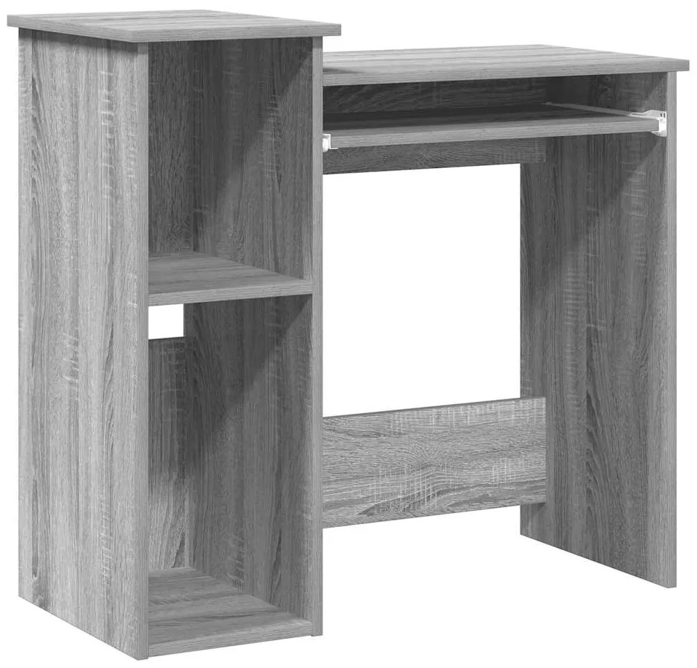 860450 vidaXL Бюро с рафтове, сив сонома, 84x40x78 см, инженерно дърво