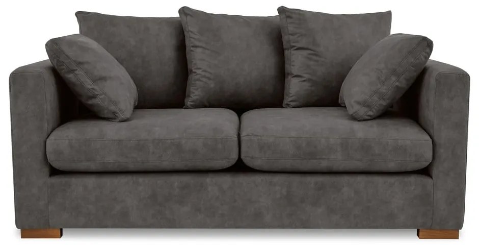 Антрацитен диван от изкуствена кожа 175 cm Hamburg – Scandic