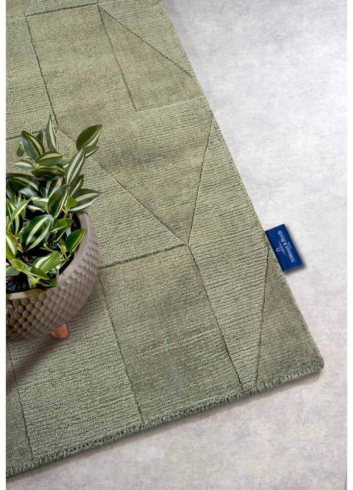 Зелена ръчно изработена вълнена пътека 80x250 cm Ursule – Villeroy&Boch