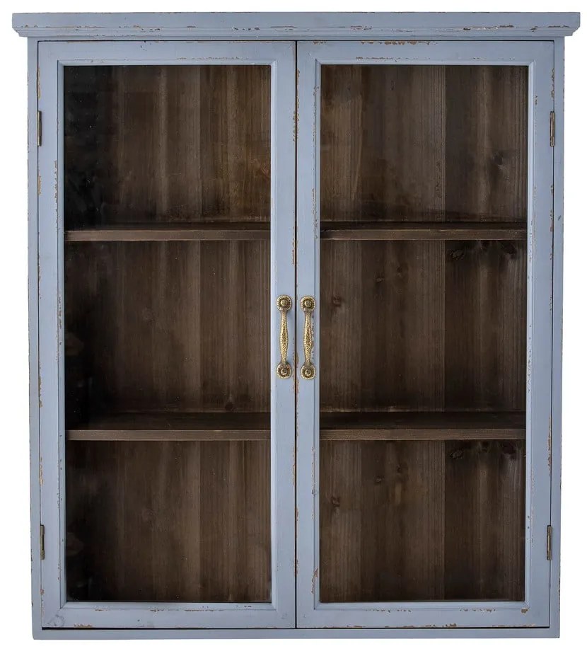 Синя висяща витрина от масивна ела 81x91 cm Hazem – Bloomingville