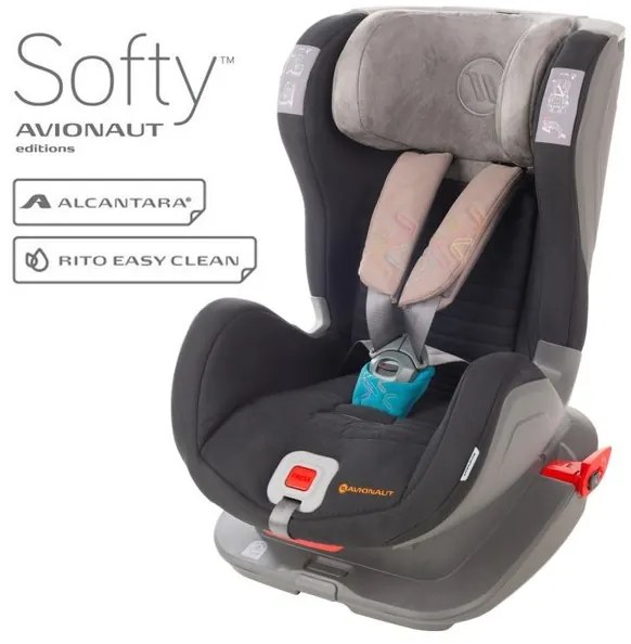 Столче за кола 9-25 кг. с IsoFix Glider Softy AVIONAUT - сиво