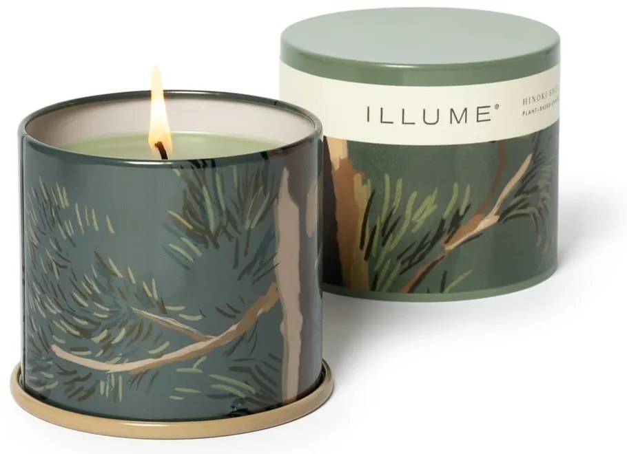 Ароматна свещ с време на горене 50 часаа Hinoki Sage – ILLUME x Bloomingville