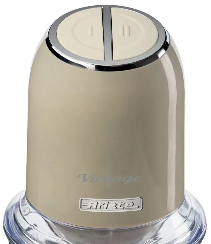 Чопър Ariete VINTAGE 0438/03, 400W, 600 мл, 2 скорости, Неръждаема стомана, Градуирана чаша, Бежов
