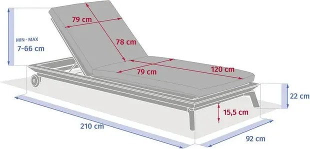 Легло за басейн Hesperide Manissa, Алуминий, Мед/Лен