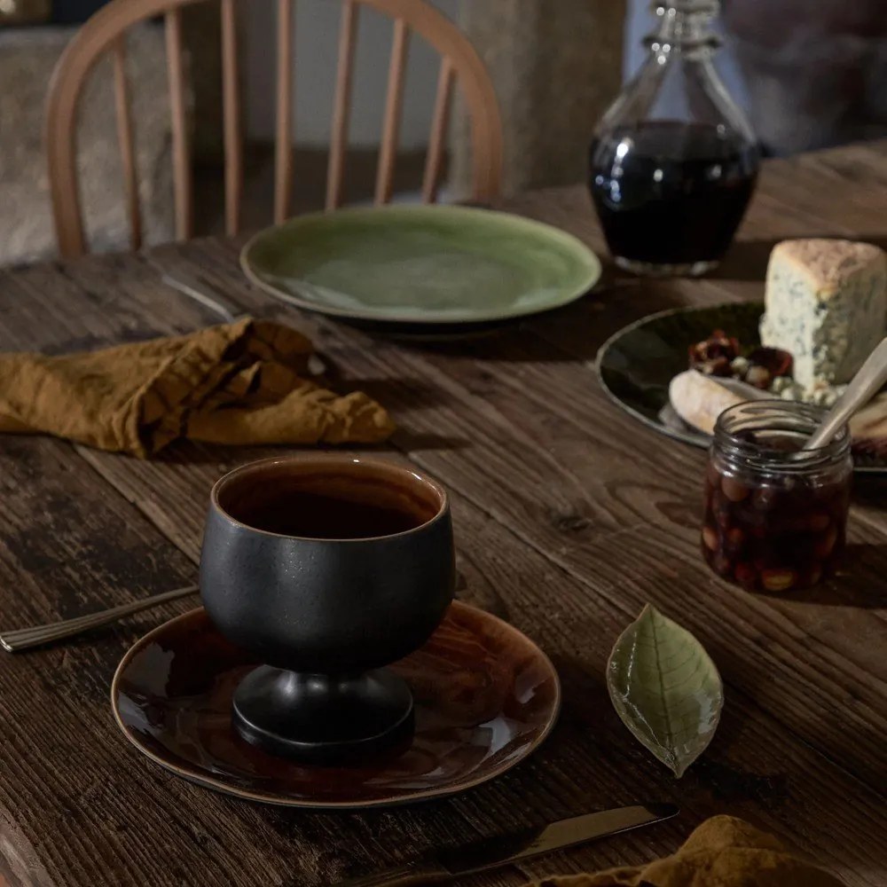 Светлозелена керамична купа за съхранение, дължина 18 cm Riviera - Costa Nova