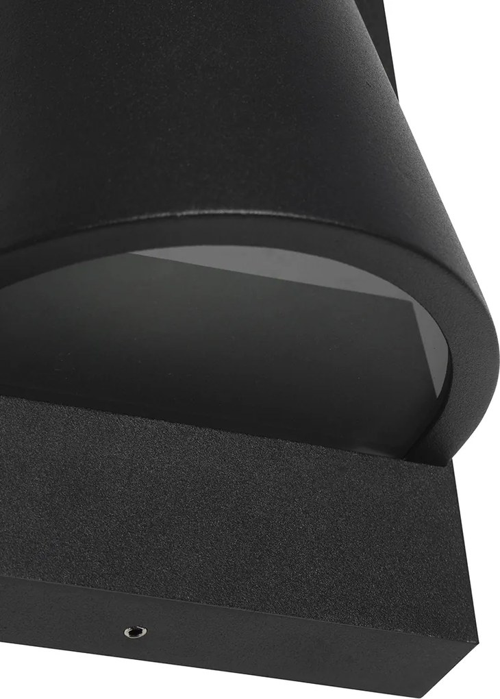 Смарт външна стенна лампа черна IP44 с WiFi GU10 - Femke