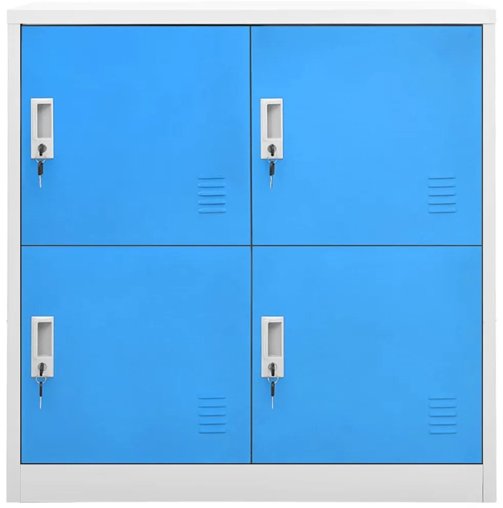 336433 vidaXL Заключващ се шкаф, светлосиво и синьо, 90x45x92,5 см, стомана