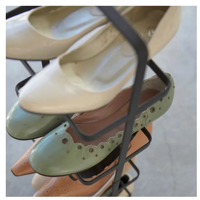 Черен метален стелаж за обувки Tower Shoe Rack – YAMAZAKI