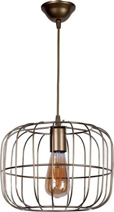 Cassie metallic ceiling light in gold color Ø25x60см.