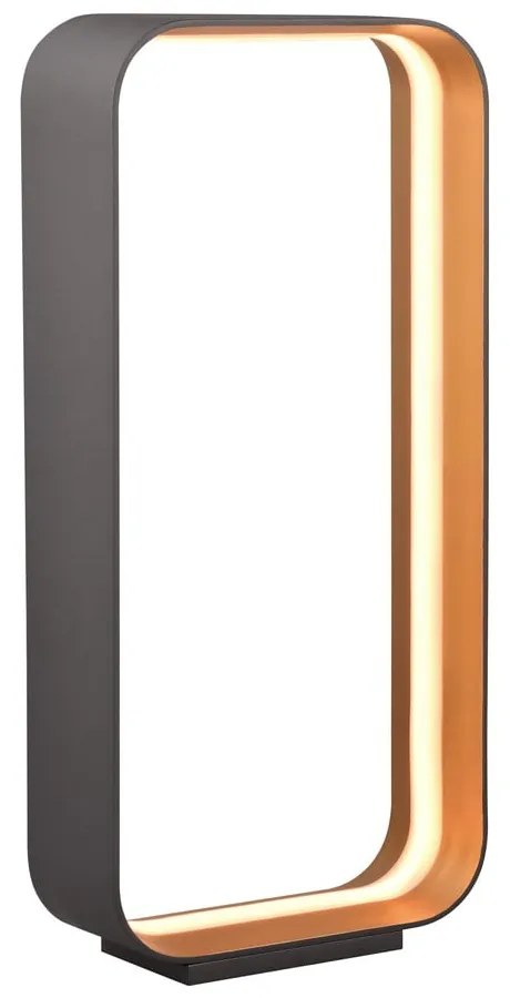 Черна LED настолна лампа с гласово управление/ управление чрез мобилно приложение с метален абажур (височина 61 cm) Cizione – CINQUE