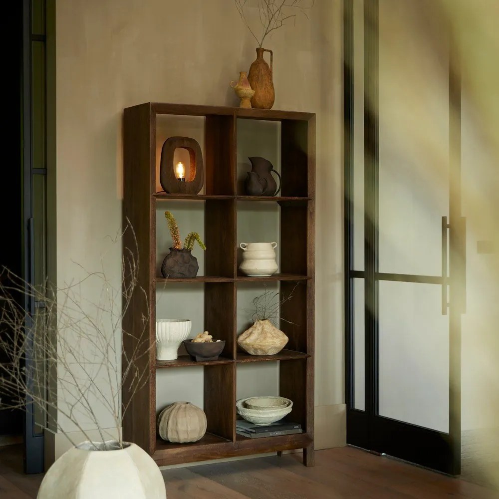 Кафява настолна лампа (височина 30 cm) Kelafo – Light &amp; Living