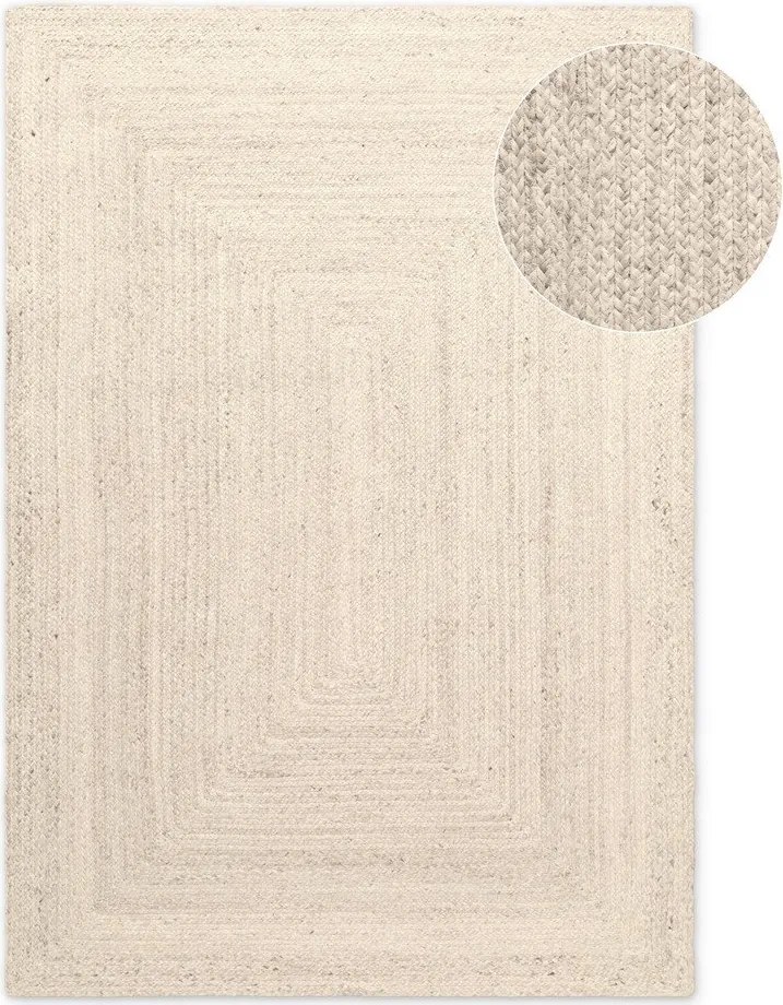 Кремав двустранен/ръчно изработен ютен килим 200x300 cm Juno – Hanse Home