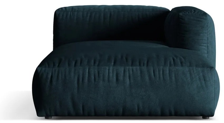Тъмносин кадифен модул за диван (десен ъгъл) Martina – Micadoni