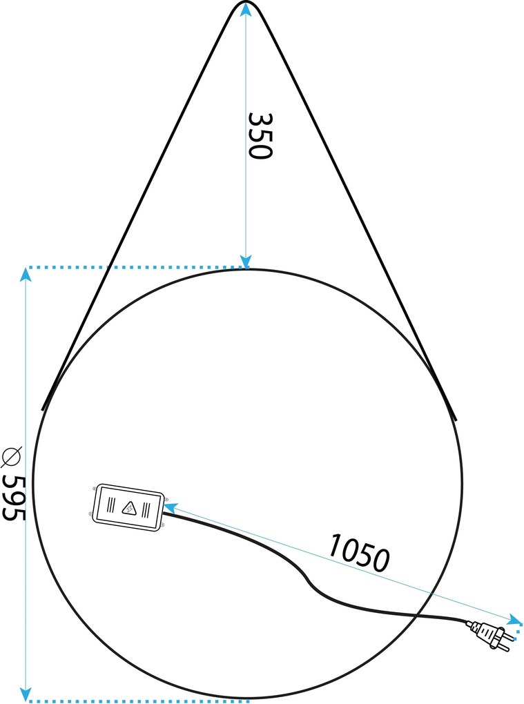 Огледало 60cm YH-3339