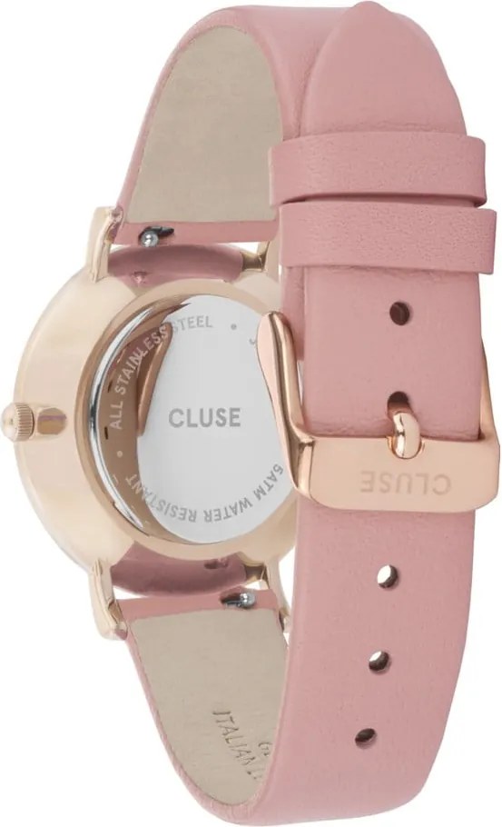 Дамски часовник с розова кожена каишка Le Couronnement - Cluse