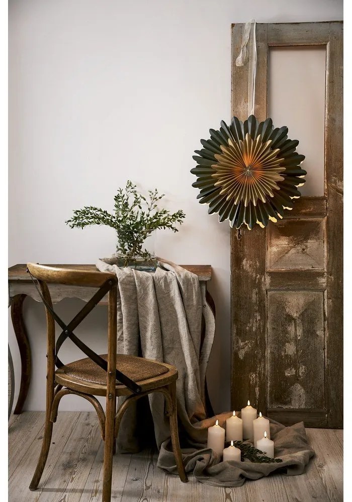 Зелена коледна украса , ø 55 cm Crystal - Star Trading