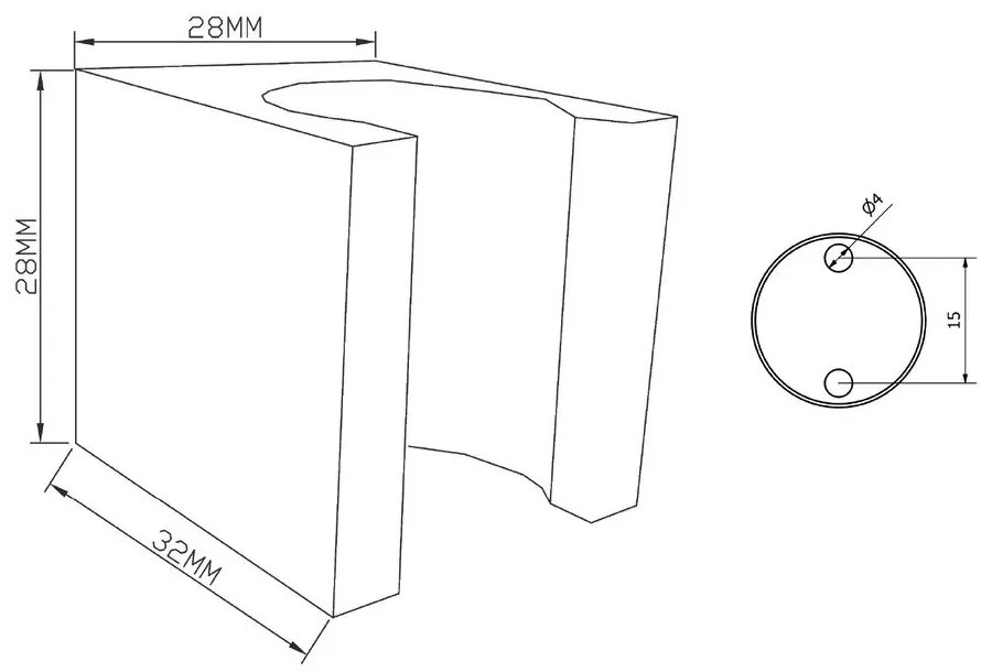 Матово черен месингов държач за душ слушалка – Sapho