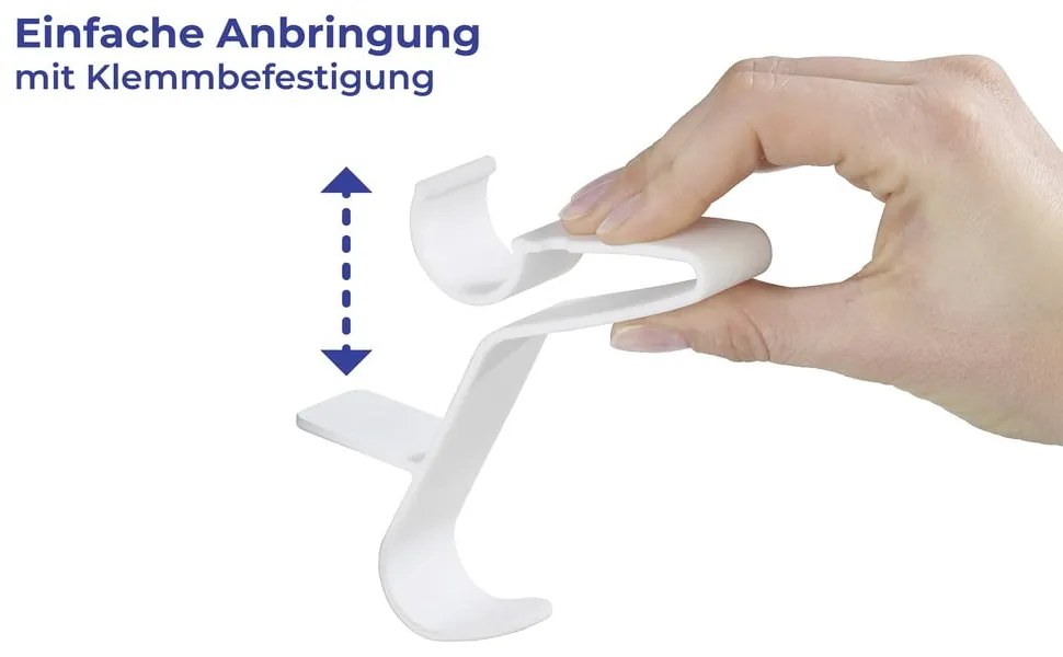 Бели висящи пластмасови куки в комплект от 3 броя – Maximex