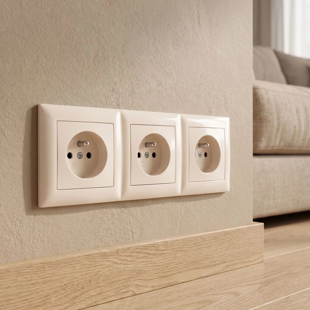 Тройна рамка за контакти OSTE JNH015-3F Beige