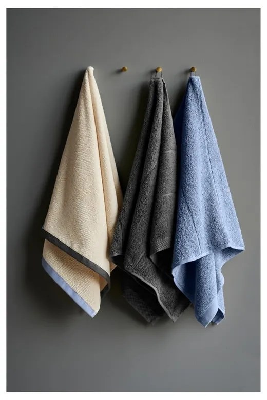 Тъмносива памучна кърпа от тери 50x100 cm Line – Södahl