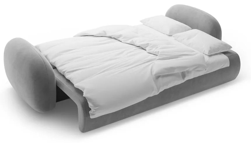 Тъмносив кадифен сгъваем/с място за съхранение диван 262 cm Tonale – Cosmopolitan Design