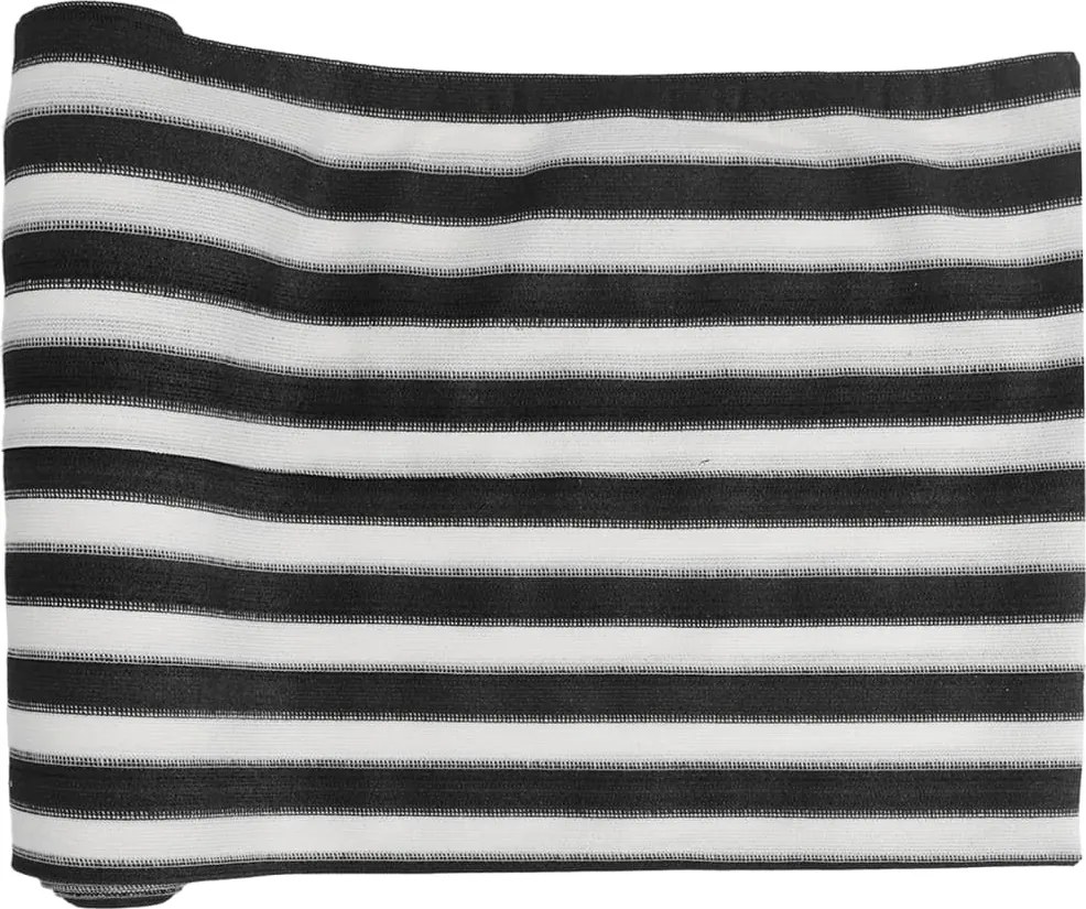 Засенчваща мрежа антрацит и бяло 1,5x10 м HDPE 195 г/м²