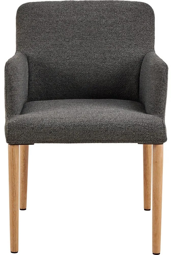 Сив тапициран трапезен стол с подлакътници Zoe – Actona