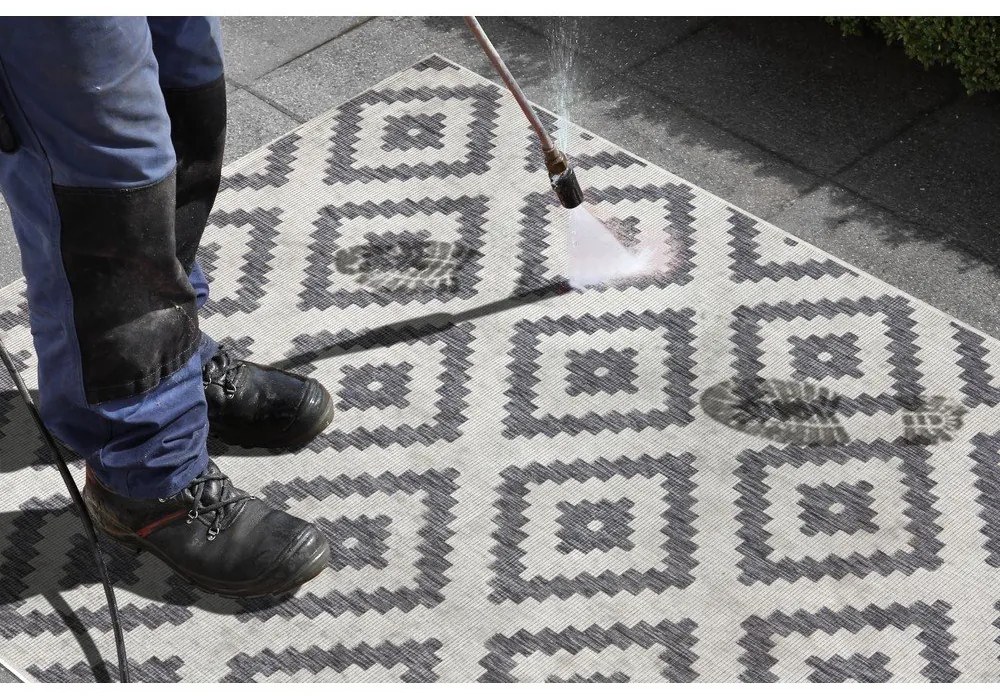 Сив килим за открито , 200 x 290 cm Malta - NORTHRUGS