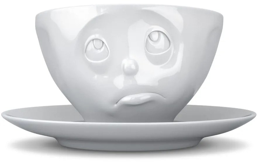 Бяла порцеланова чаша за кафе Oh please, обем 200 ml - 58products