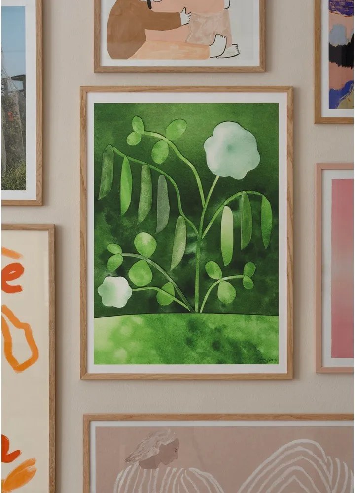 Постер 50x70 cm Peas in Bloom – Anna Ravn Bjørn – The Poster Club