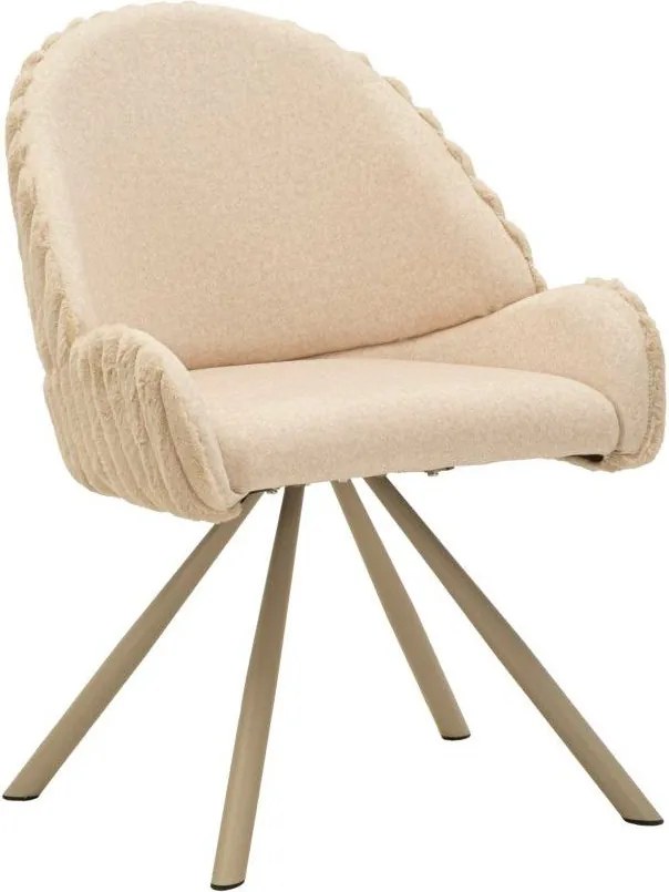 Кремави тапицирани трапезни столове в комплект с подлакътници 2 бр. Stockholm – Mauro Ferretti