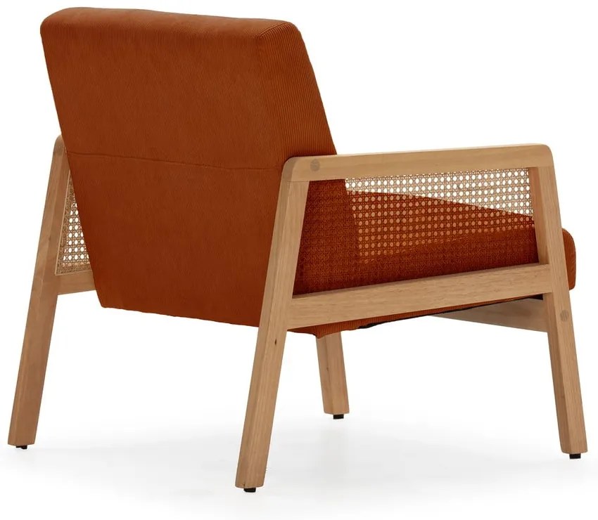 Велурено кресло в цвят тухла Debra - Marckeric