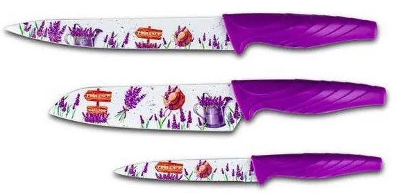 Комплект кухненски ножове LEVANDULE, 3 бр., лилав