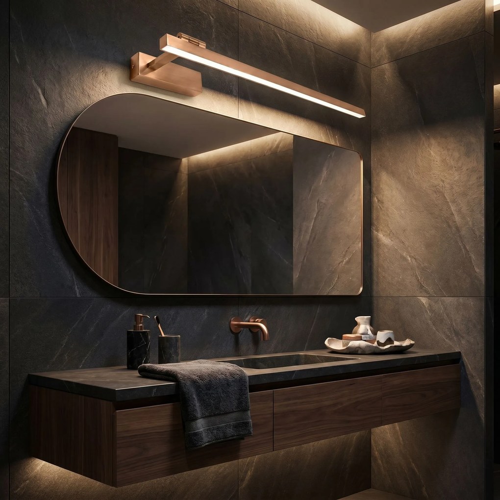 LED аплик за баня SWE039-1W 80cm BRUSH COPPER
