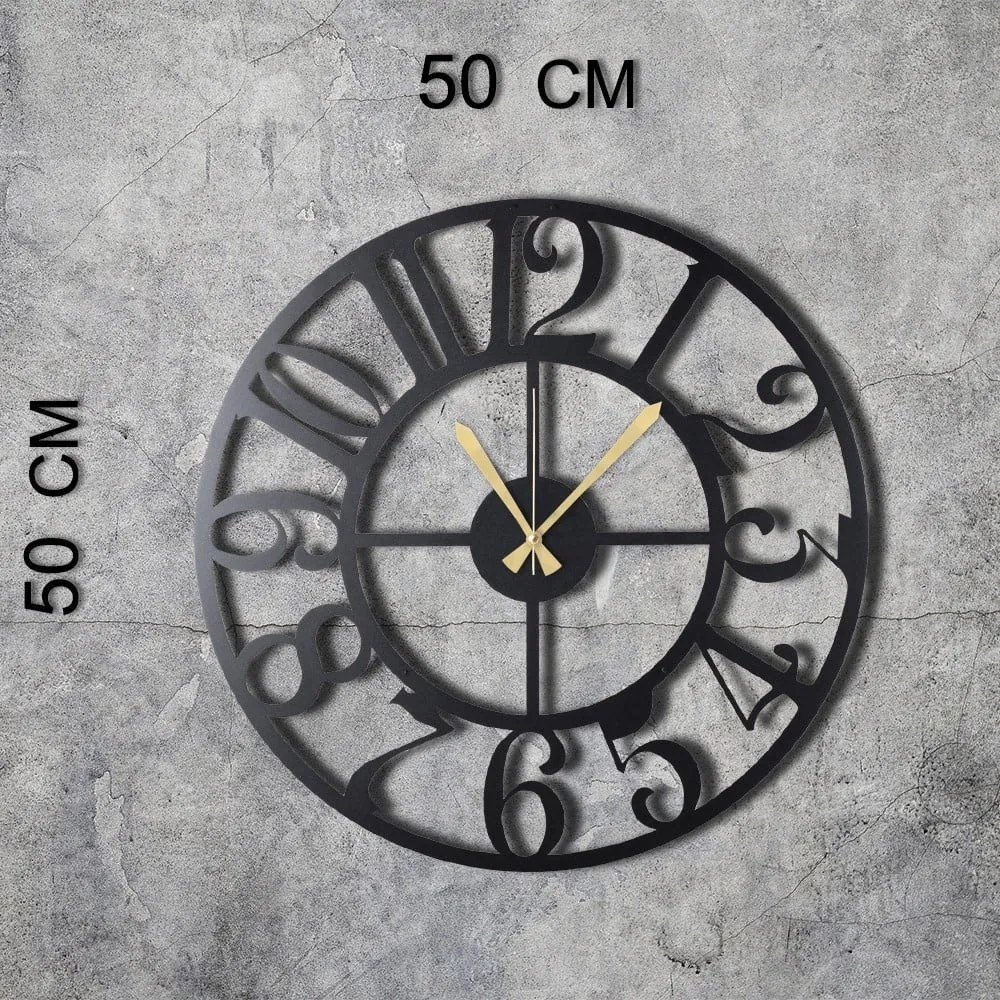 Метален стенен часовник The Old Times, ø 50 cm - Bystag