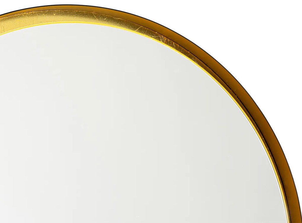 Огледало за баня черно със злато с LED и сензорен димер - Pim