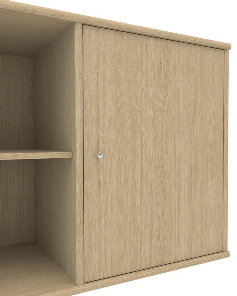 Нисък висящ скрин от декор от дъб в естествен цвят 133x61 cm Mistral – Hammel Furniture