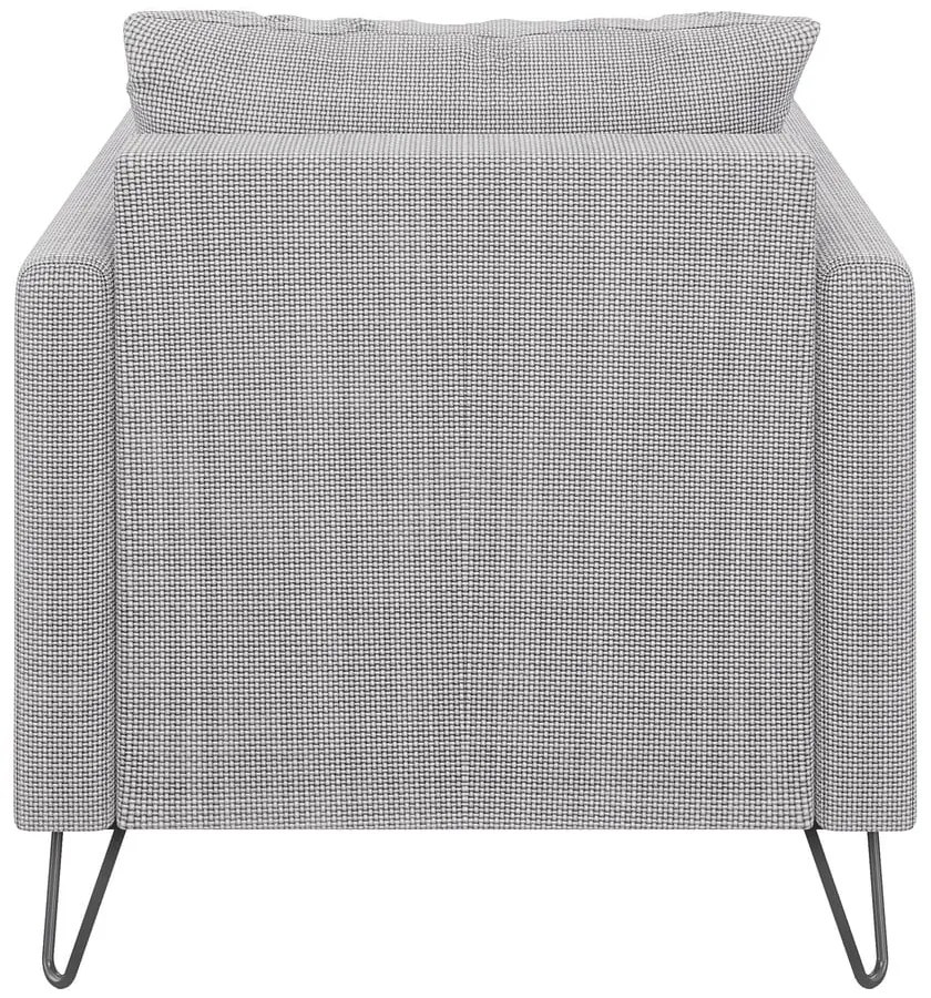 Светлосиво шенилово кресло Freya – Ropez