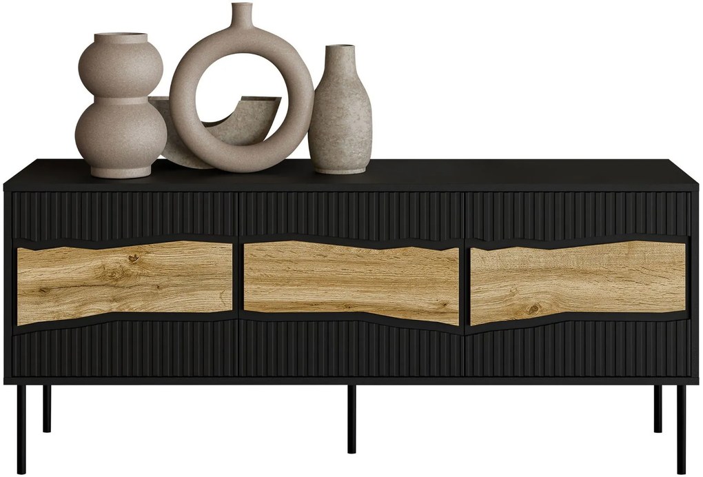 ТВ шкаф Inserto 150 3D-Черно