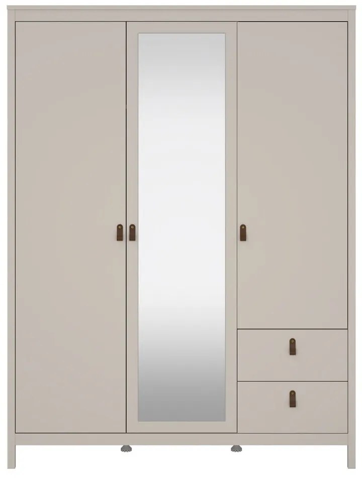 Сиво-бежов гардероб с огледало 150x199x58 cm Madrid – Tvilum