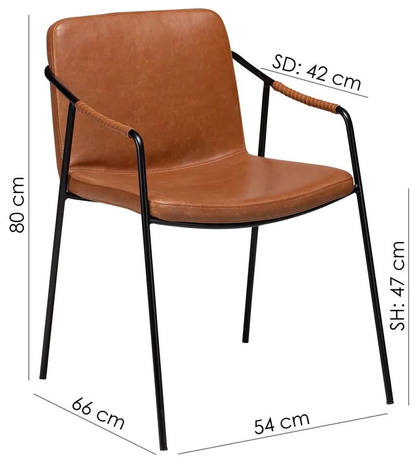Стол за хранене от кафява изкуствена кожа Boto - DAN-FORM Denmark