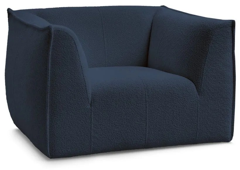 Тъмносиньо кресло от прежда с примки от букле Giorgia – Bobochic Paris